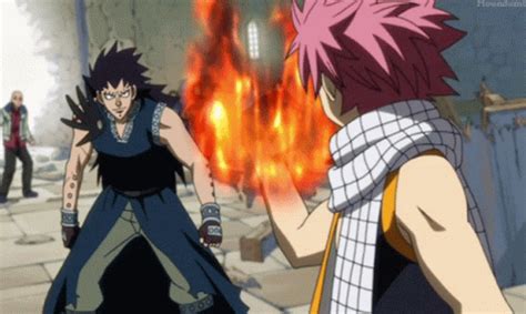 natsu gifs|gajeel gif.